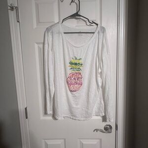 Talbots White Cotton Top